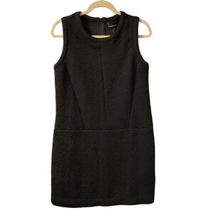 CYNTHIA ROWLEY QUILTED BLACK SHIFT DRESS